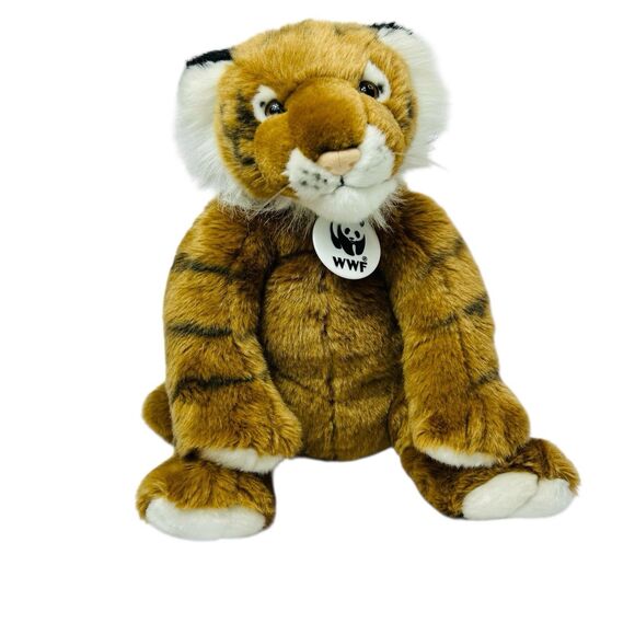 Build A Bear Workshop Bengal Tiger Plush WWF Tag Retired Stuffed Animal 2001 - Picture 1 of 7
